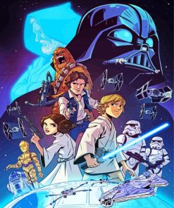 Star Wars Cartoon Paint By Numbers