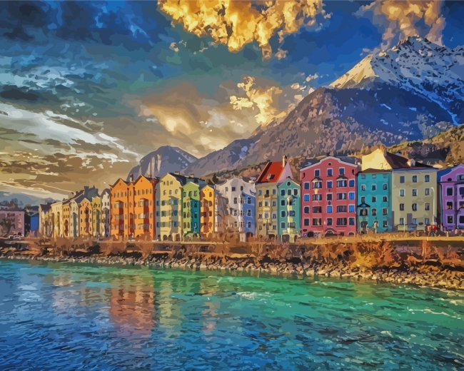 Innsbruck Buildings Paint By Numbers
