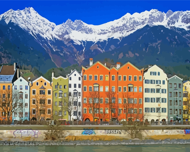 Innsbruck Houses Paint By Numbers