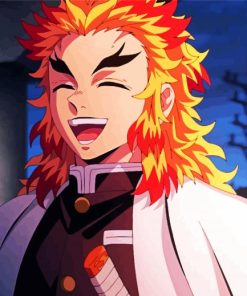 Smiling Rengoku Paint By Numbers