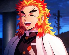 Smiling Rengoku Paint By Numbers