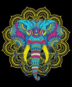 Elephant Mandala Paint By Numbers
