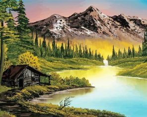 Bob Ross Mountains Paint By Numbers