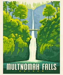 Multnomah Falls Paint By Numbers
