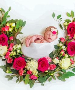 Floral Newborn Paint By Numbers