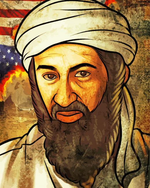 Artistic Bin Laden Paint By Numbers