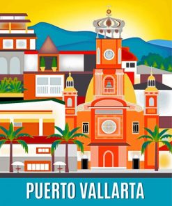 Puerto Vallarta City Paint By Numbers