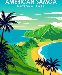Samoa Island Poster Paint By Numbers
