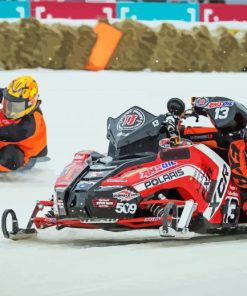 Snowmobile Race Paint By Numbers