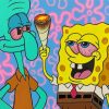 Squidward And Spongbop Paint By Numbers