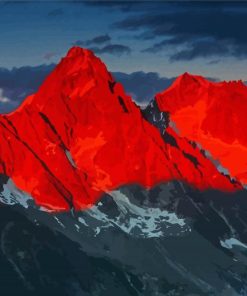 Red Mountains Paint By Numbers