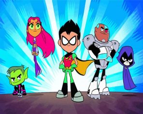 Teen Titans Heroes Paint By Numbers