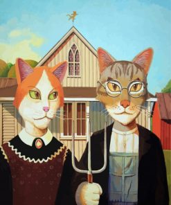 Artistic Gothic Kitties Paint By Numbers