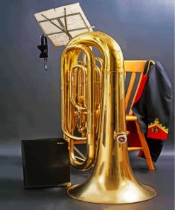 Golden Tuba Paint By Numbers