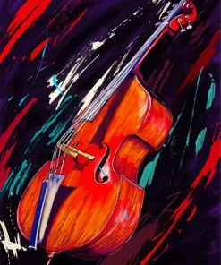 Abstrcat Upright Bass Paint By Numbers