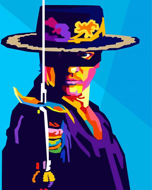 Artistic Zorro Paint By Numbers