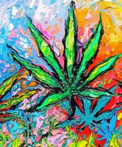 Abstract Marijuana Paint By Numbers