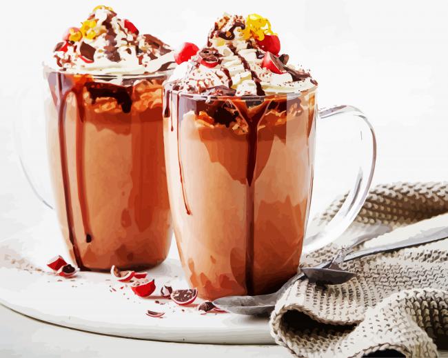 Stylish Chocolate Drinks Paint By Numbers