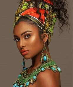 Stylish Afro Woman Paint By Numbers