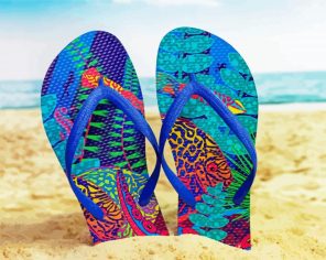 Stylish Flip Flop Paint By Numbers