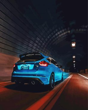 Blue Rs Focus On Road Paint By Numbers