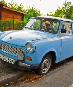 Blue Trabant Car Paint By Numbers