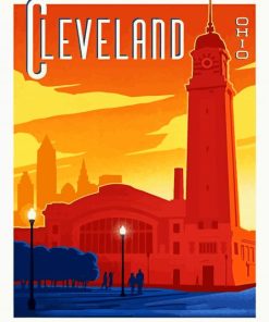 Cleveland City Poster Paint By Numbers
