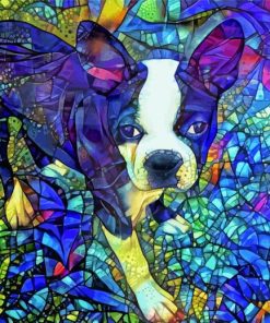 Artistic Boston Terrier Paint By Numbers