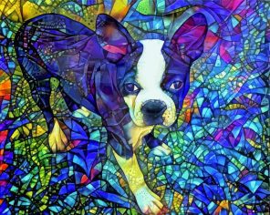 Artistic Boston Terrier Paint By Numbers