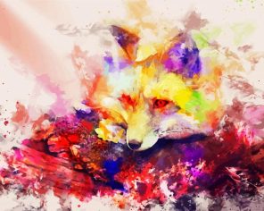 Colorful Fox Art Paint By Numbers