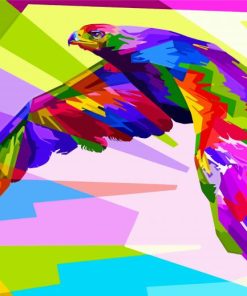 Flying Colorful Eagle Paint By Numbers