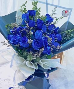 Stylish Blue Bouquet Paint By Numbers
