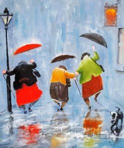 Ladies In The Rain Paint By Numbers