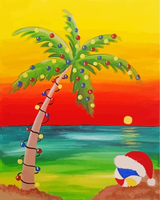 Palm Trees Art Paint By Numbers