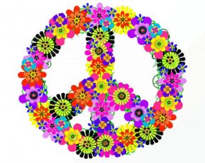 Peace Sign Of Roses Paint By Numbers