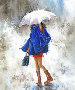 Lady In Rain Paint By Numbers