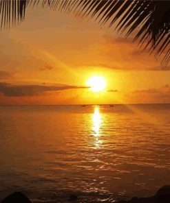 Roatan Sunset Paint By Numbers