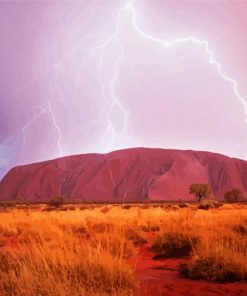 Lightning And Uluru Paint By Numbers