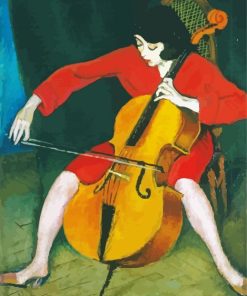 Woman With Cello Paint By Numbers