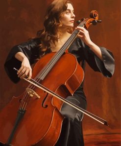 Lady With Cello Paint By Numbers