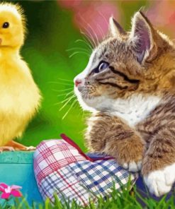 Duck And Kitty Paint By Numbers
