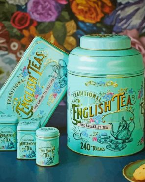 Aesthetic English Tea paint by numbers