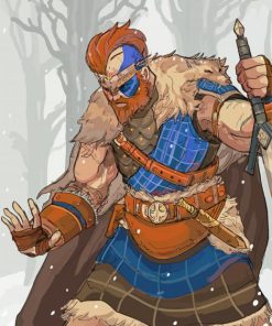 Aesthetic Scottish Warrior paint by numbers