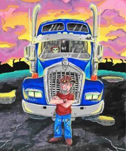 Artistic Truck Driver Paint By Numbers