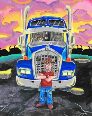 Artistic Truck Driver Paint By Numbers