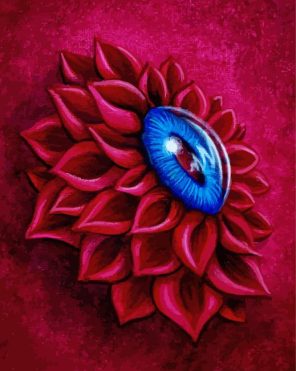 Blue Eye Flower paint by numbers