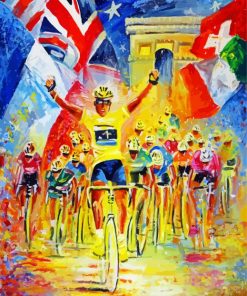 Abstract Tour De France Paint by Numbers