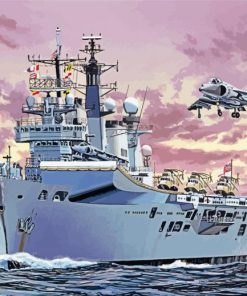 Aircraft Carrier Ark Royal Paint By Numbers