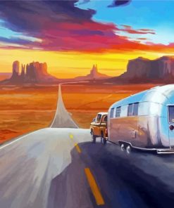 Airstream On Road Paint By Numbers
