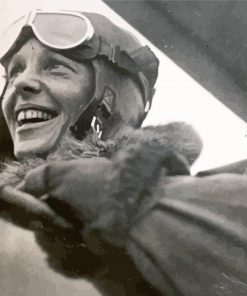 Amelia Earhart In Plane Paint By Numbers